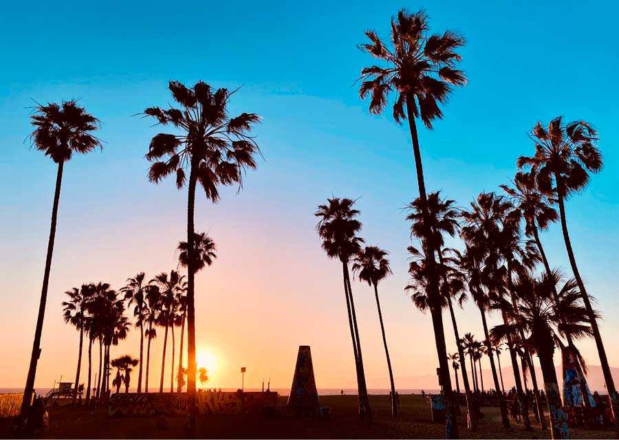 Scenic view from Venice Beach during sunset