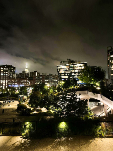 Skyline views from the Little Island at night