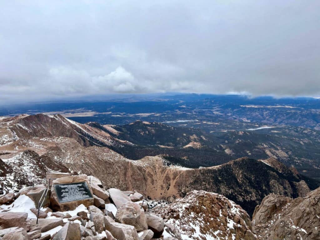 Scenic overlooking view from the Pikes Peak Cog Railway