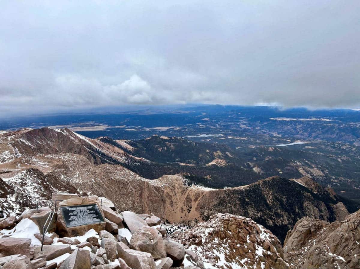 Scenic overlooking view from the Pikes Peak Cog Railway