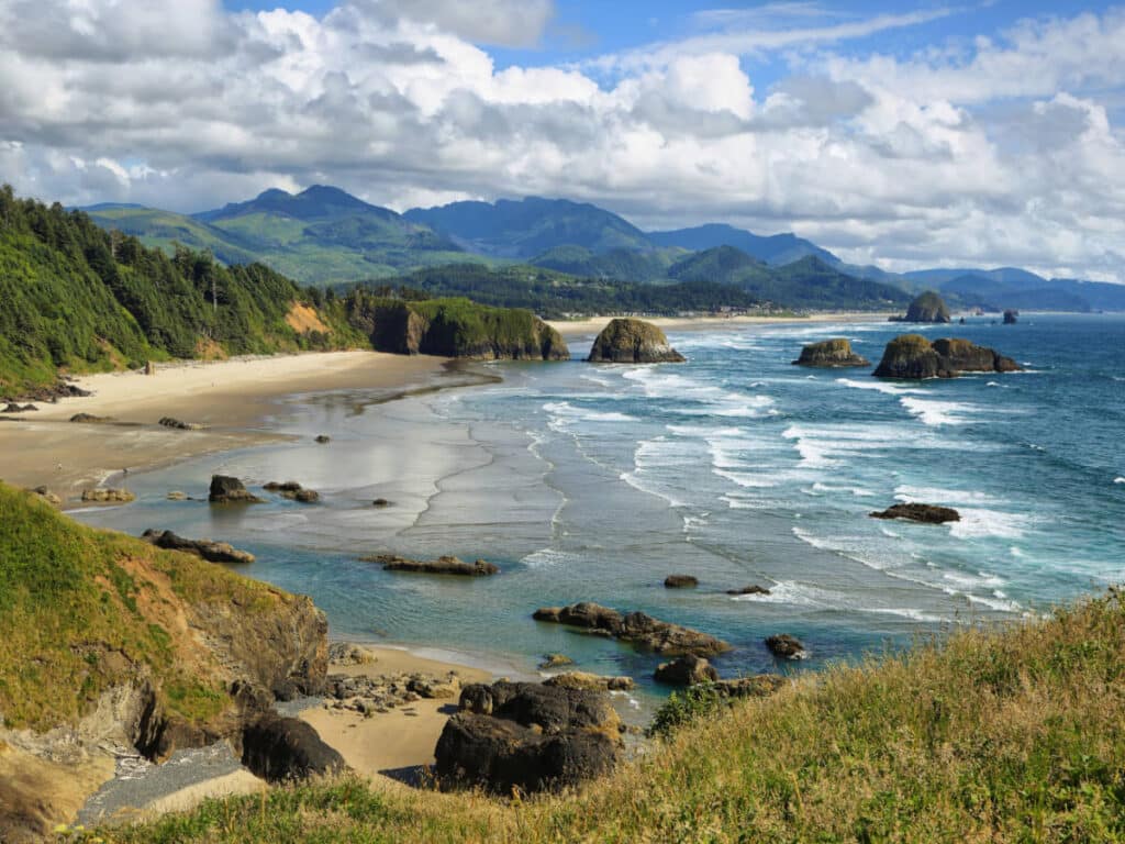 Overlooking view of the Cannon Beach