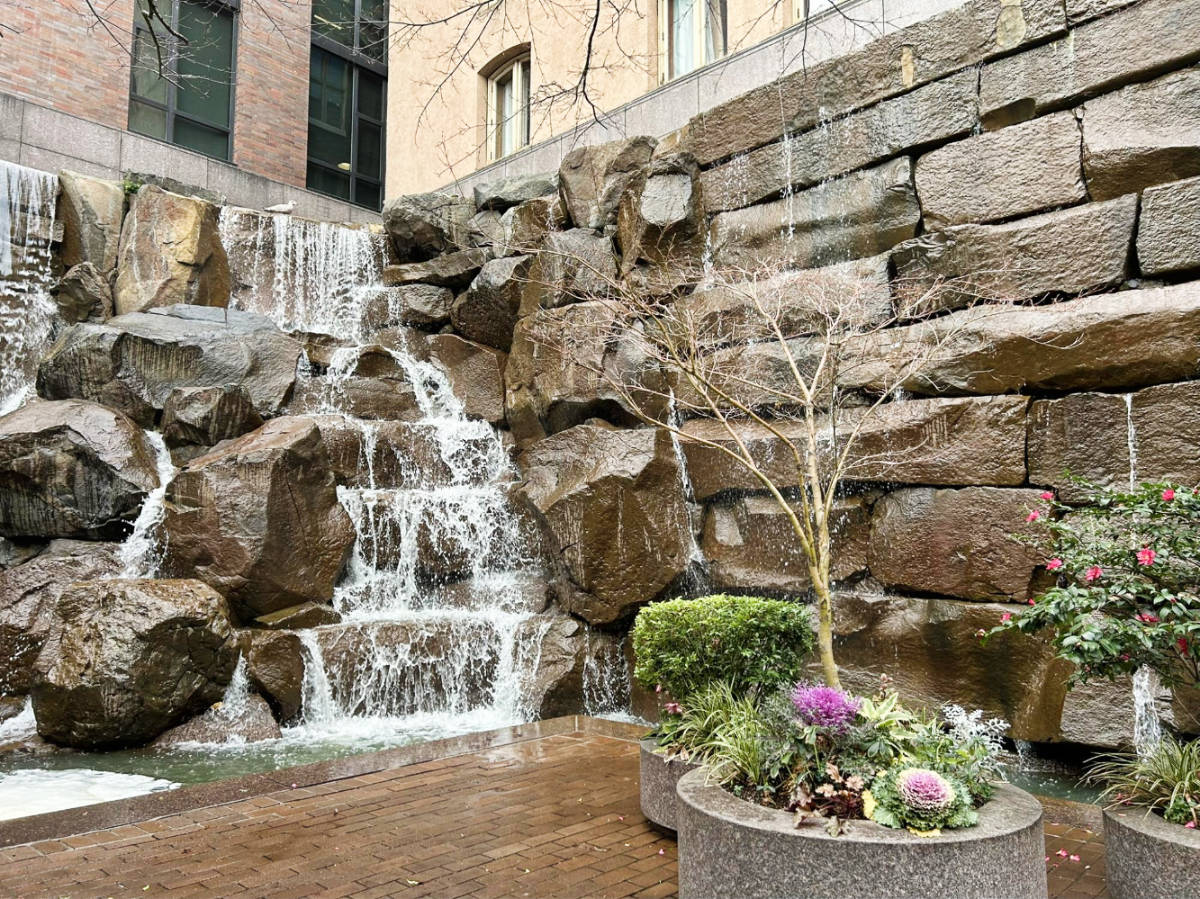 View at the Waterfall Garden Park during the month of December