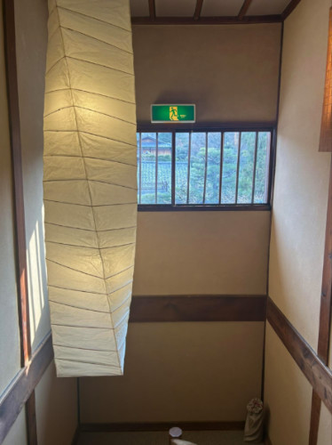View from the top of a Ryokan stairs