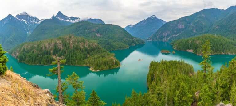 View of Diablo Lakes in North Cascades National Park