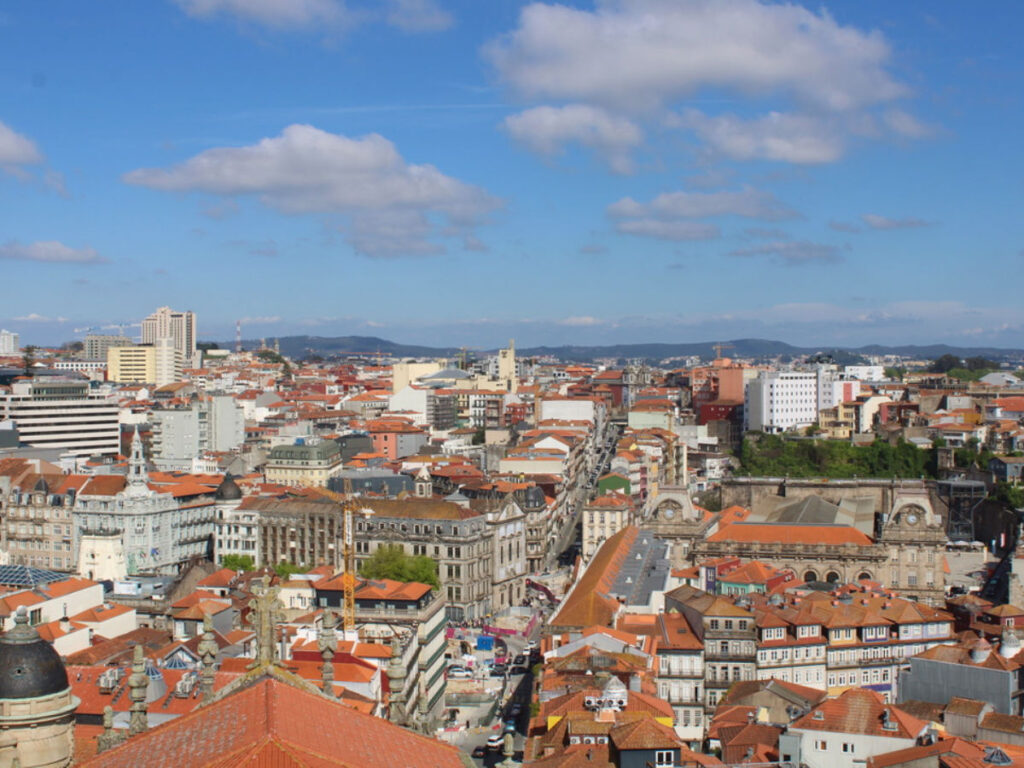 A panoramic view of Porto in Portugal