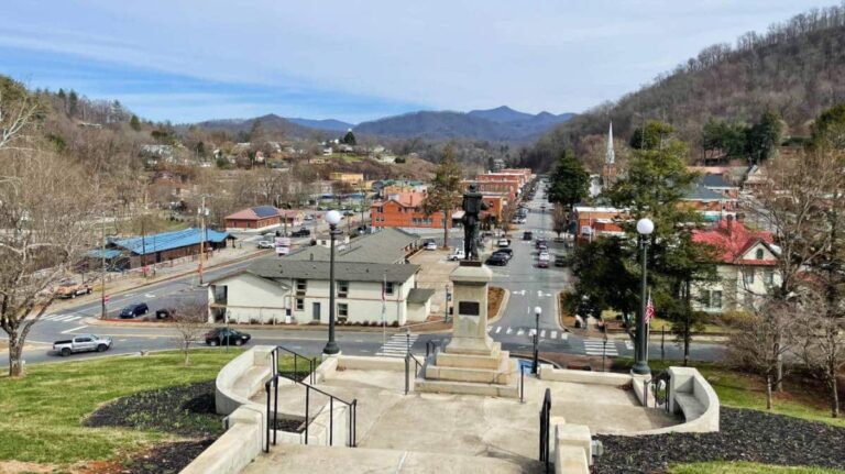 View from the Jackson County Courthouse in Sylva