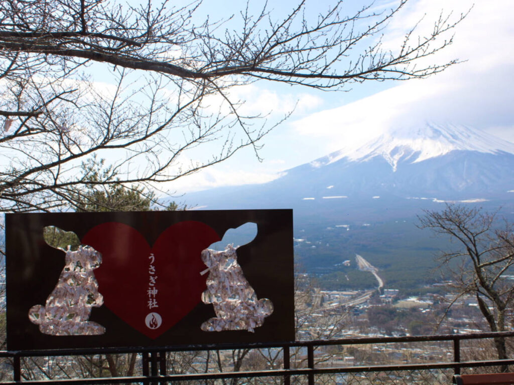 Mount Fuji views from the tiny bunny temple