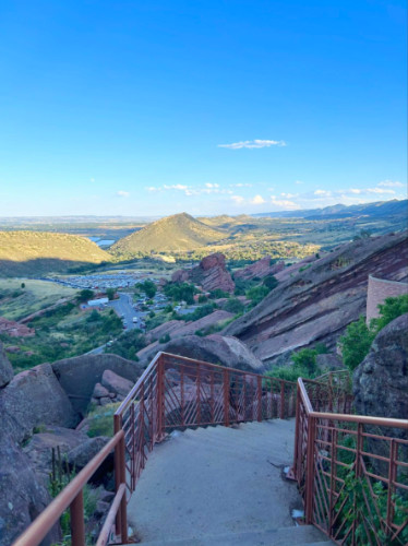 The mountain views from Red Rocks Amphitheatre