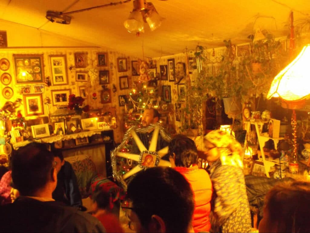 People during Christmas at the village of Akiachak