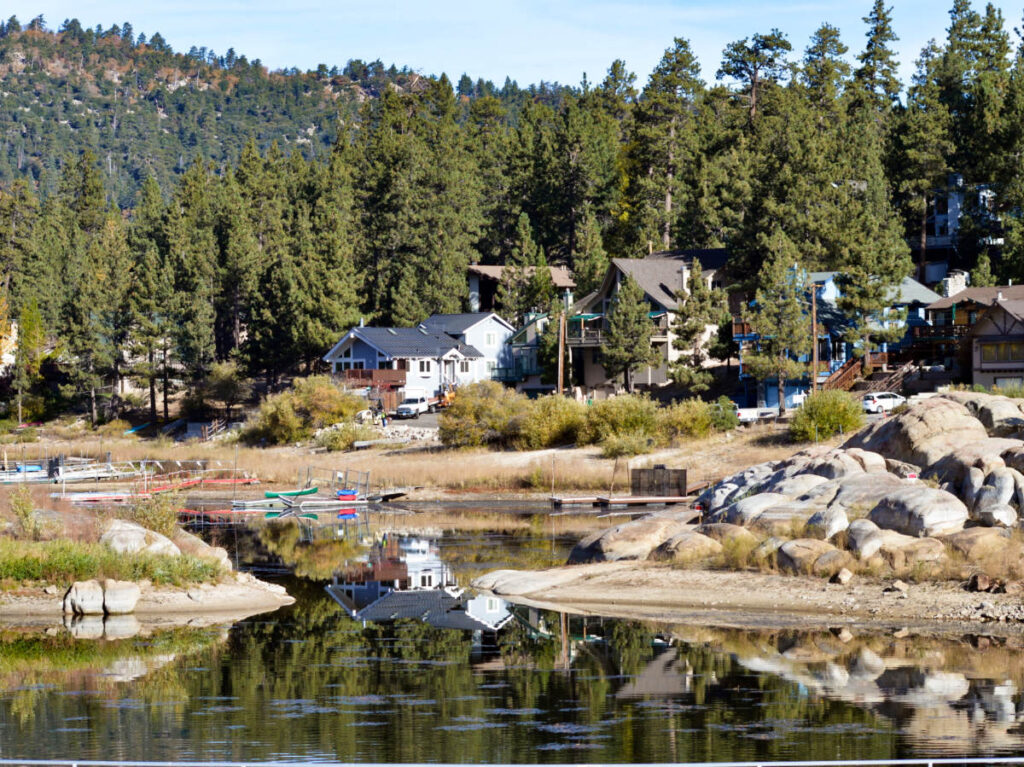 A small village on the shore in Big Bear