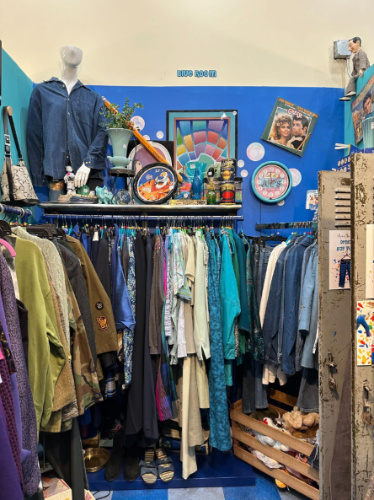 View inside the "Blue Room" in Vintage Frills