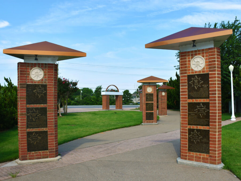 View of the monuments that honor Virginians who have made history