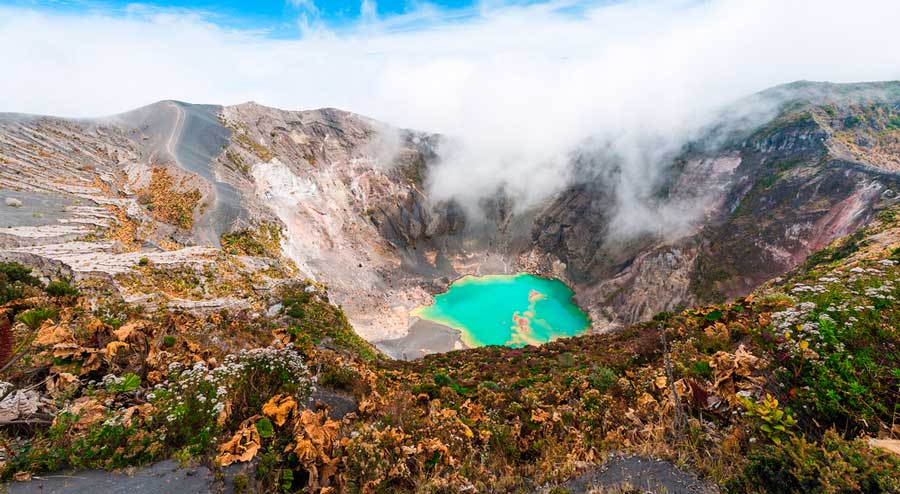 Scenic view from the Volcan Irazú