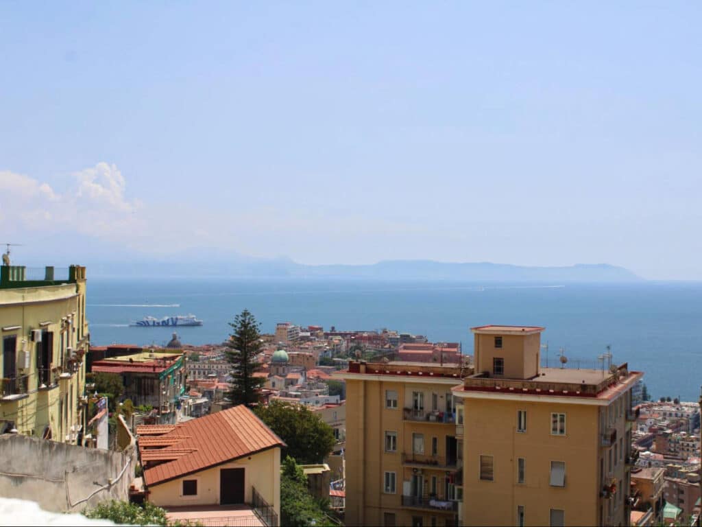 Aerial view of the Vomero neighborhood from the elevated area