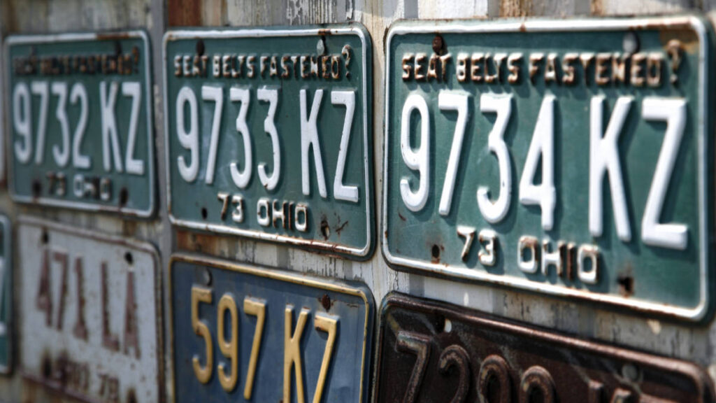 Vintage Ohio plates found in Wagner-Hagans Auto Museum