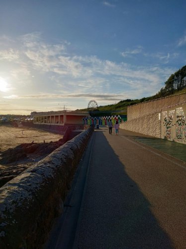 People walking at the Barry Island Promenade