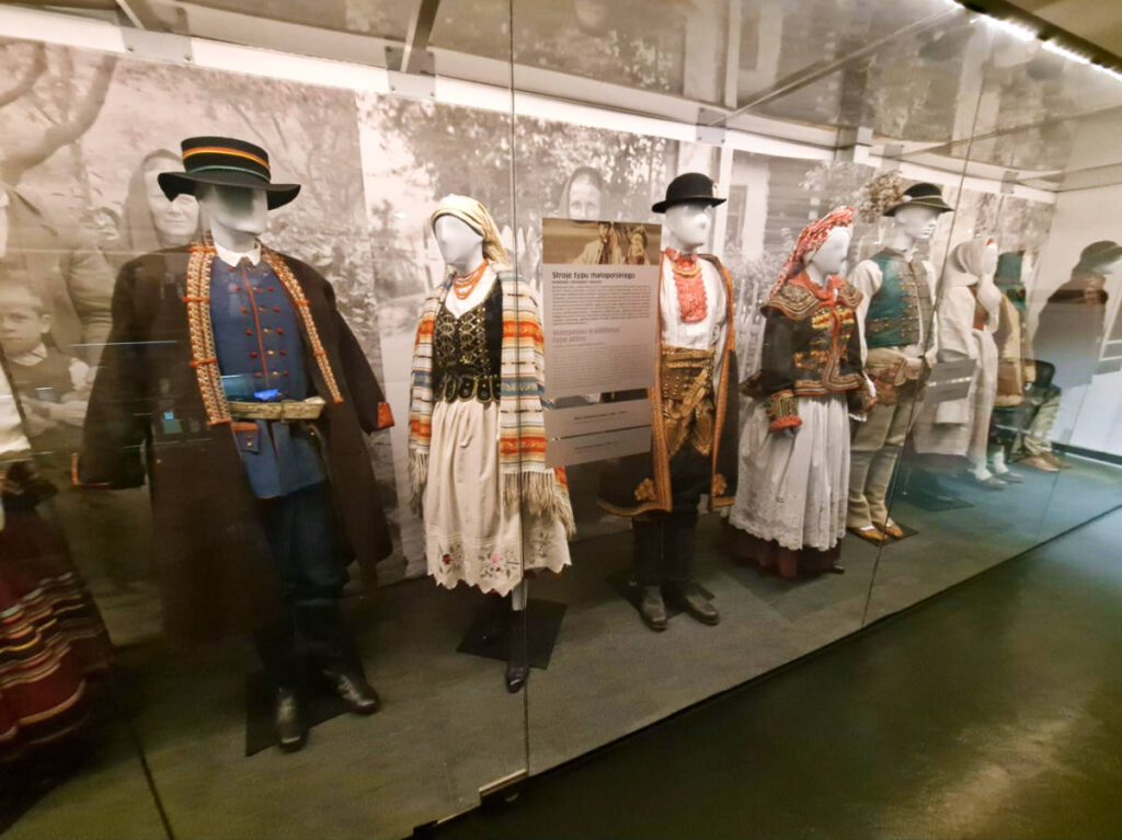 View of the displayed traditional attires in Warsaw