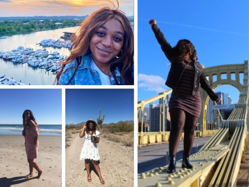 A photo collage of Washington D.C. writer
