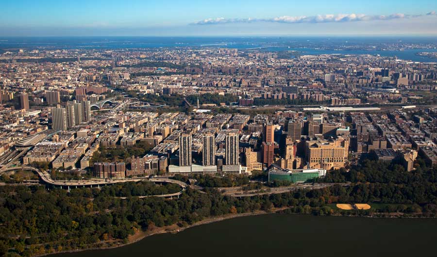 Aerial view of the Washington Heights