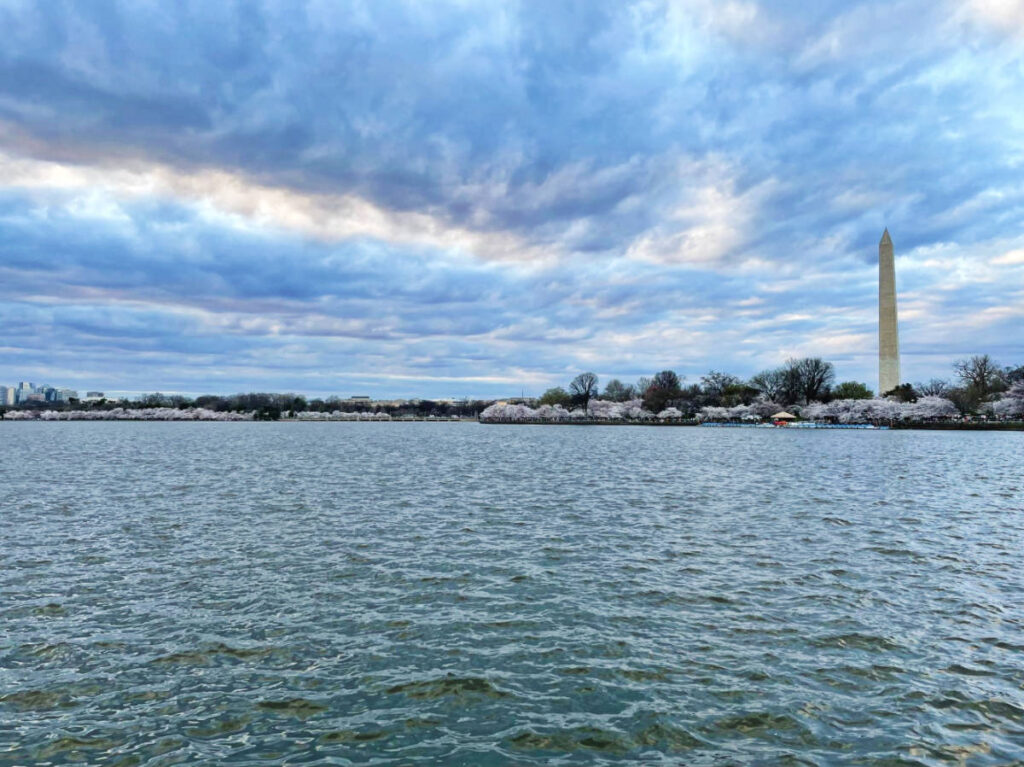 View of the Washington Monument from afar