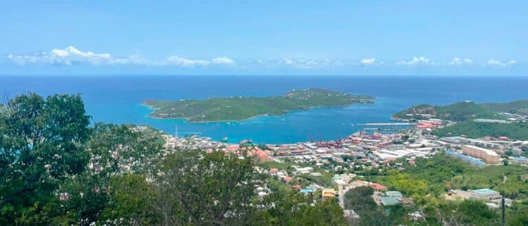 Overlooking view of Water Island in USVI