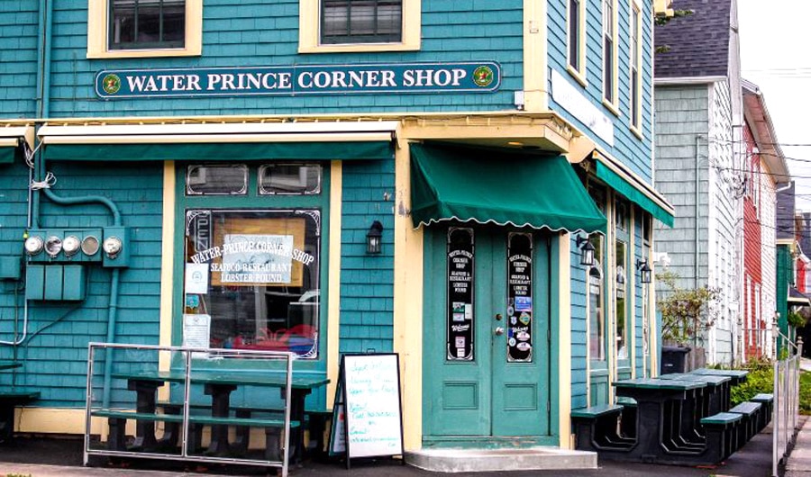 The entrance to Water Prince Corner Shop