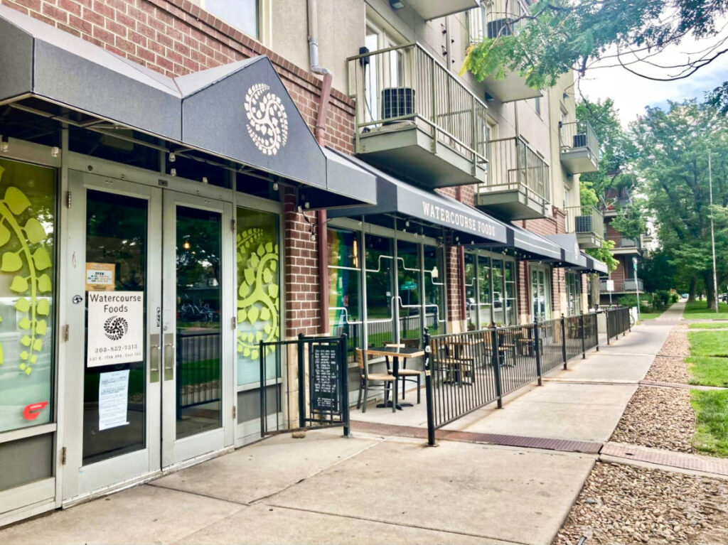 View of the storefront of Watercourse Foods