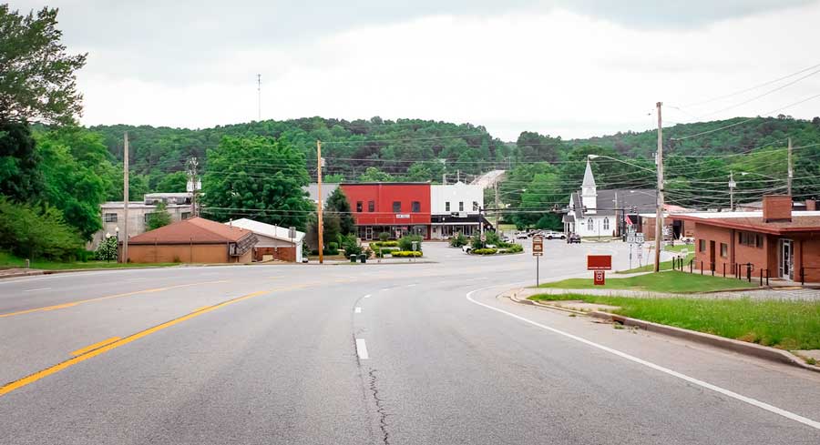 View of the main street in Waverly