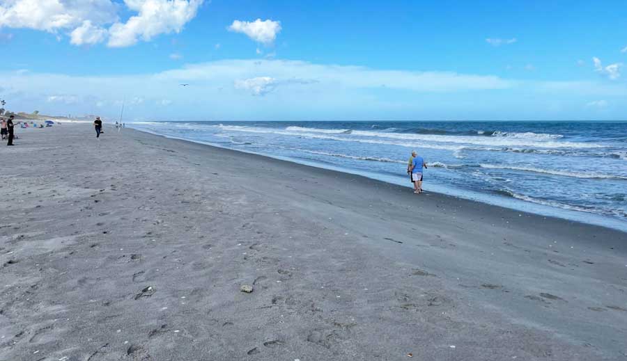 View of the waves in Cocoa Beach