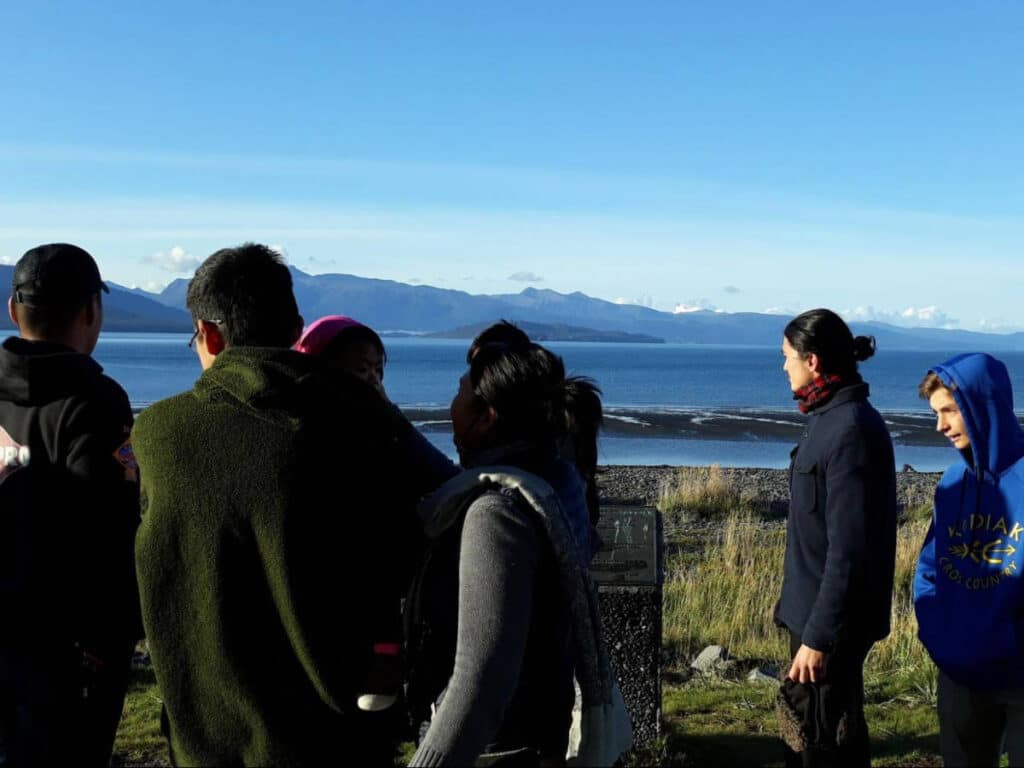 Locals in Alaska admiring the view