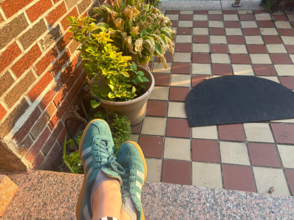 Author Niamh wearing adidas in NYC
