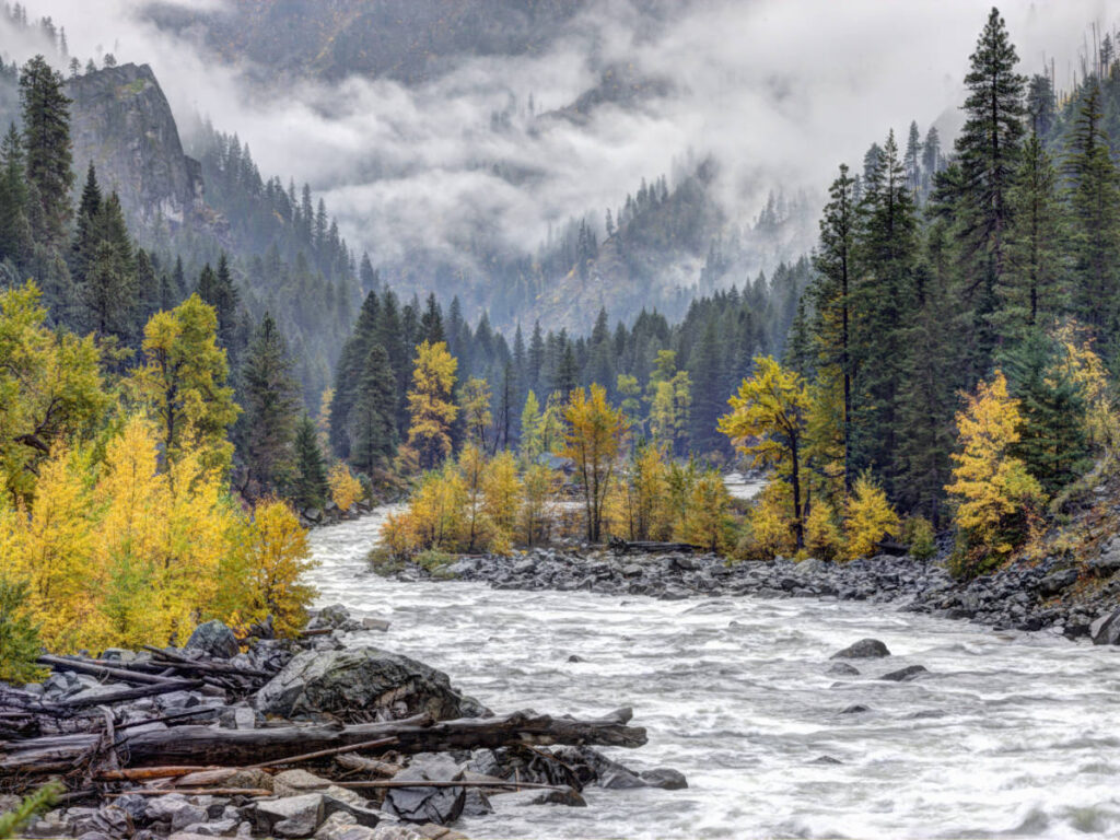 View at the Wenatchee River in Leavenworth