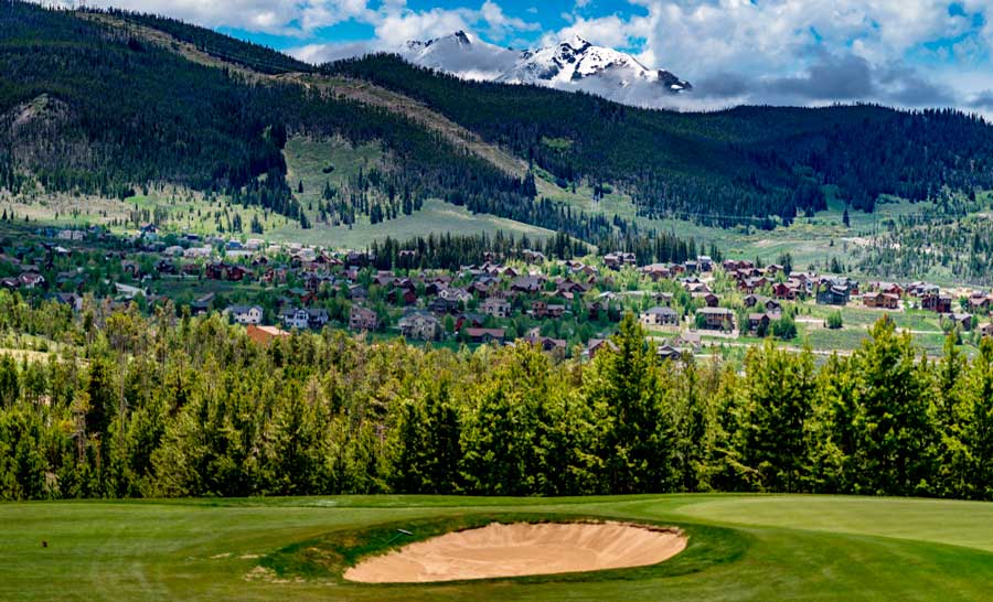 View of a golf course in West Keystone