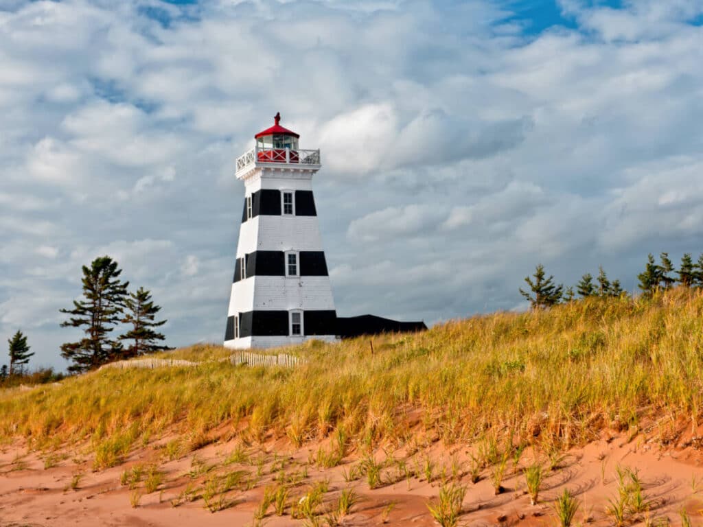 View of the West Point Lighthouse in Prince Edward Island