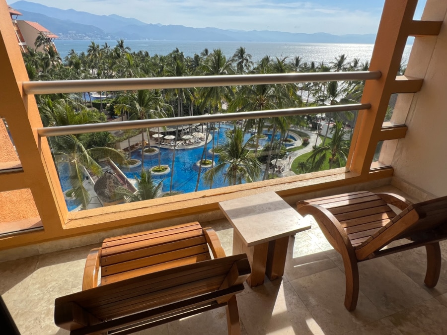 View from the balcony of a room in Westin Puerto Vallarta