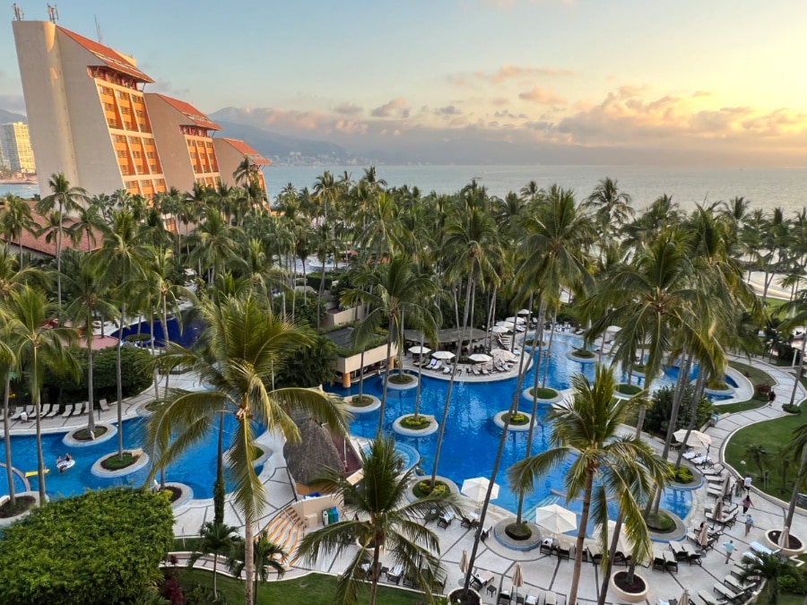 Overlooking view of the pool in Westin Puerto Vallarta