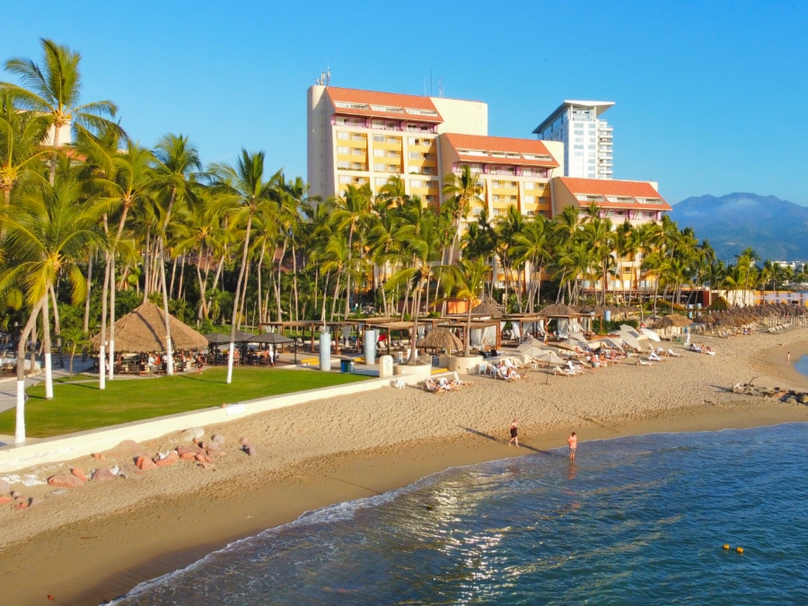 View of Westin Puerto Vallarta and the beach in front of it