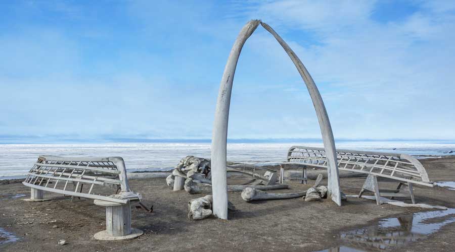 View of a Whale Bone Arch in Utqiagvik