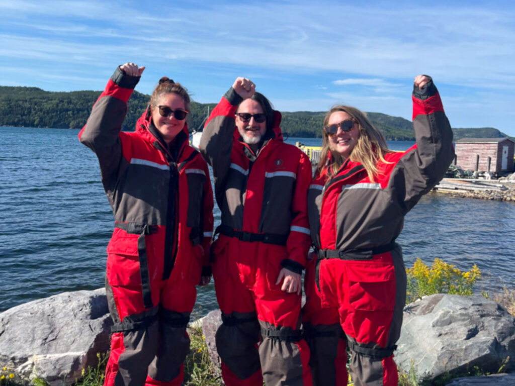 Author Taylor and her friends on the Whale-watching tour in Newfoundland