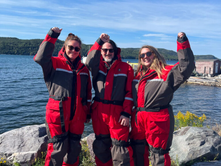 Author Taylor and her friends on the Whale-watching tour in Newfoundland