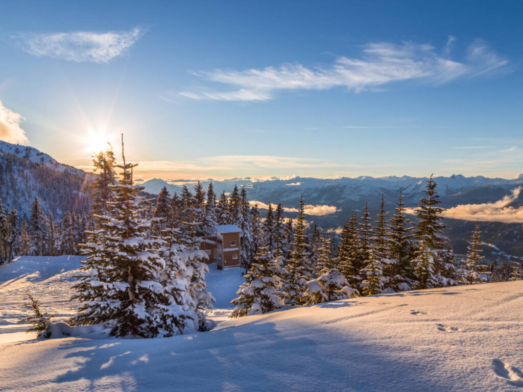 View at the Whistler Blackcomb during sunrise