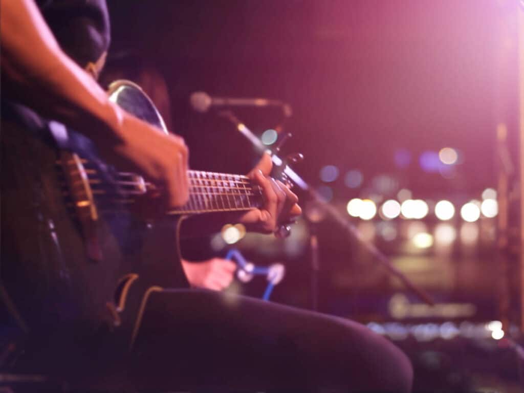 A band performing at the White Eagle Hall