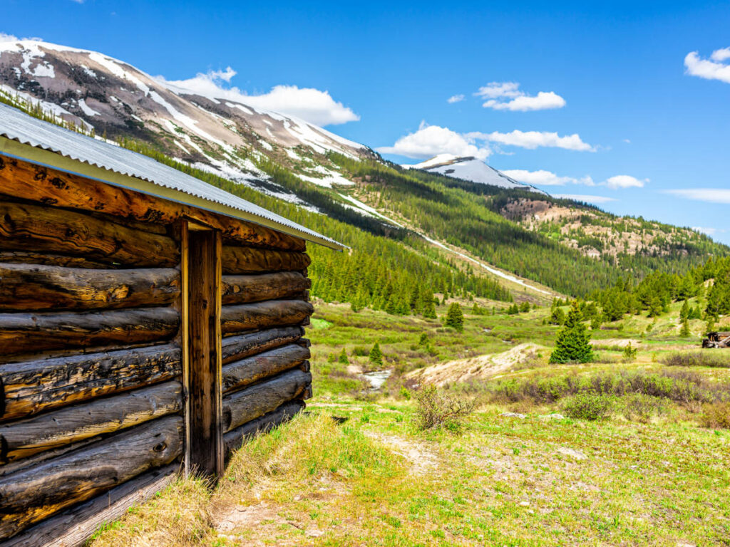 View of a cabin at the White River National Forest