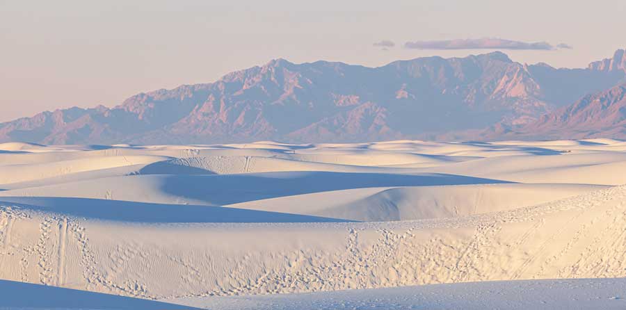 Scenic view from the White Sands National Park