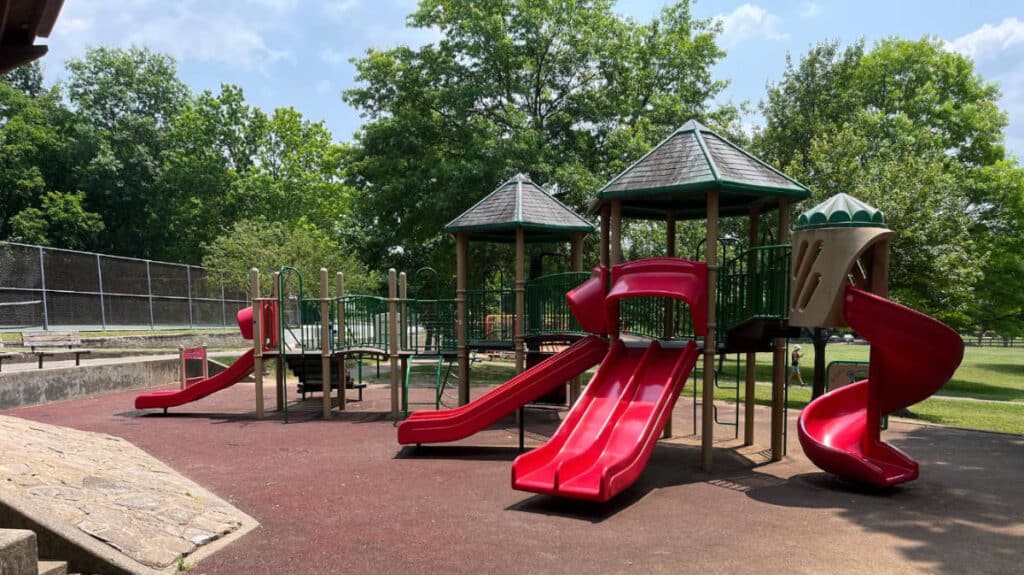 View of slides at the Woodmont Park