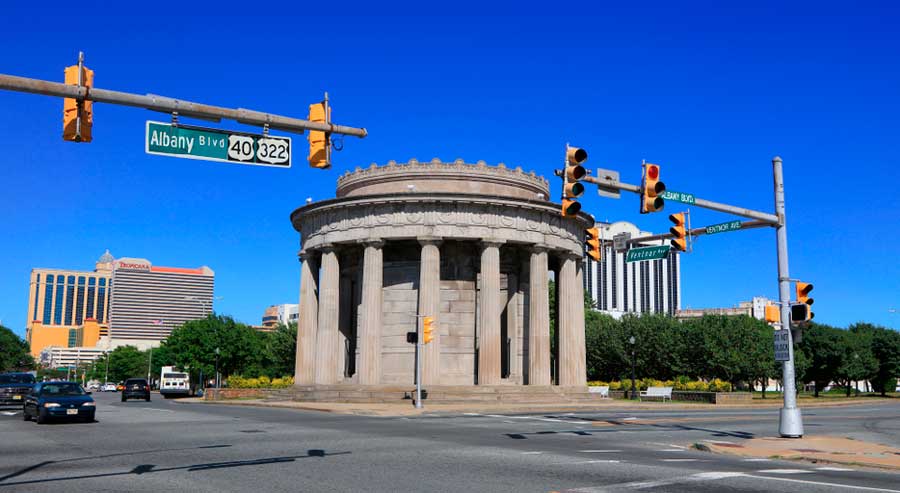 View of the World War I Memorial in Atlantic City