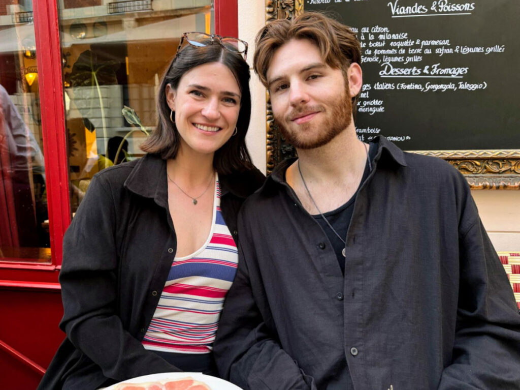 Writer Betty and her boyfriend dining at Le Petit Italien