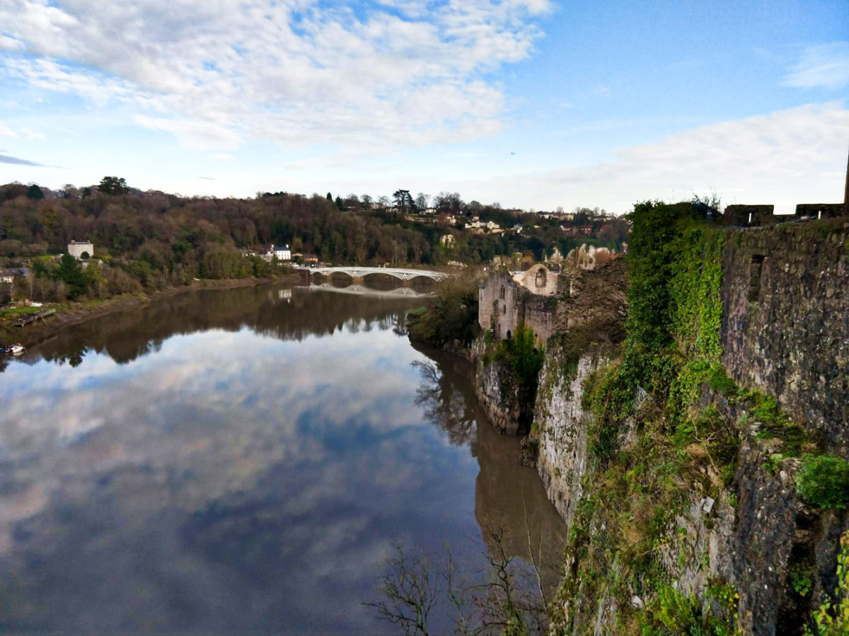 Overlooking view of the Wye River and the bridge in the distance