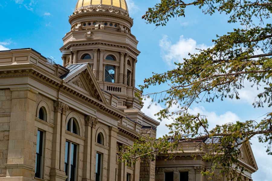 The exterior of Wyoming State Capitol building