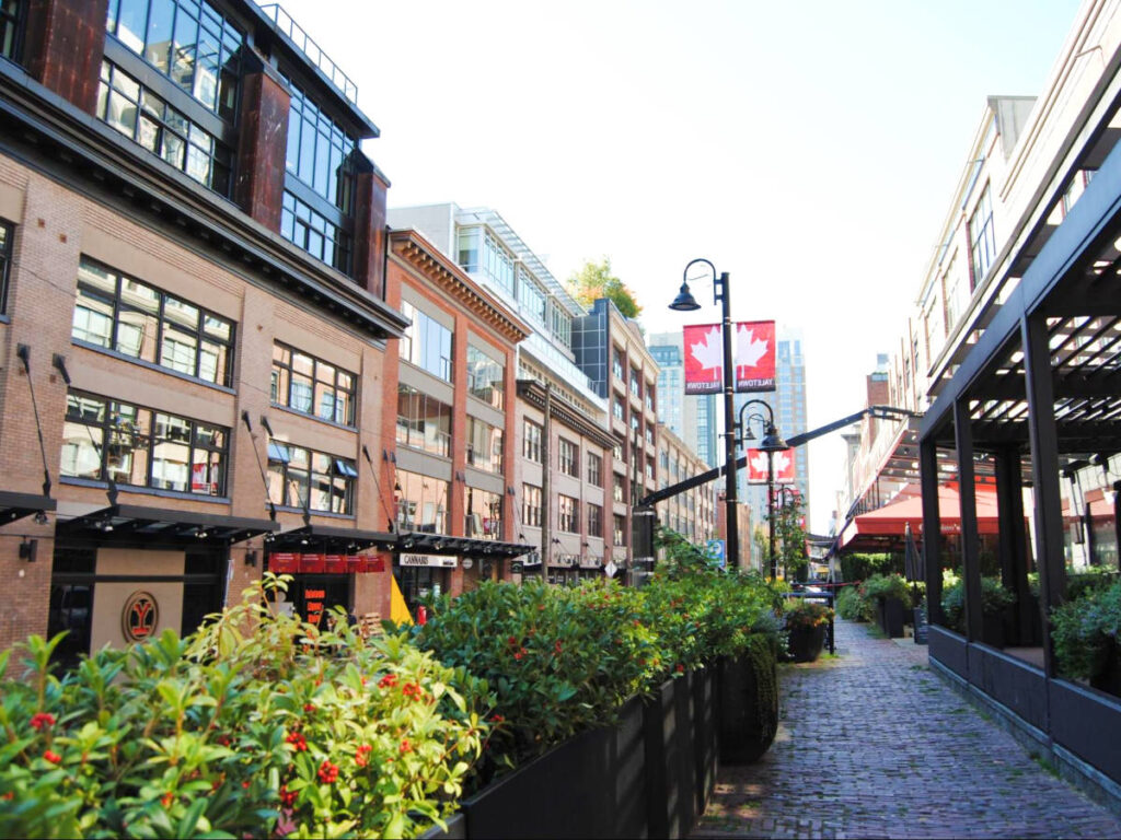 View of the buildings around Yaletown